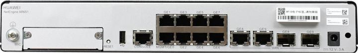 Actual product image Huawei AR651 2xGE combo WAN 8xGE LAN 1xUSB2.0 1xMIC slot