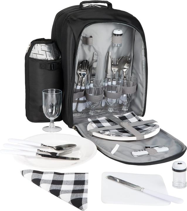 Immagine prodotto Brubaker Picknickrucksack für 4 Personen inkl. Kühlfach + Iso-Flaschenhalter
