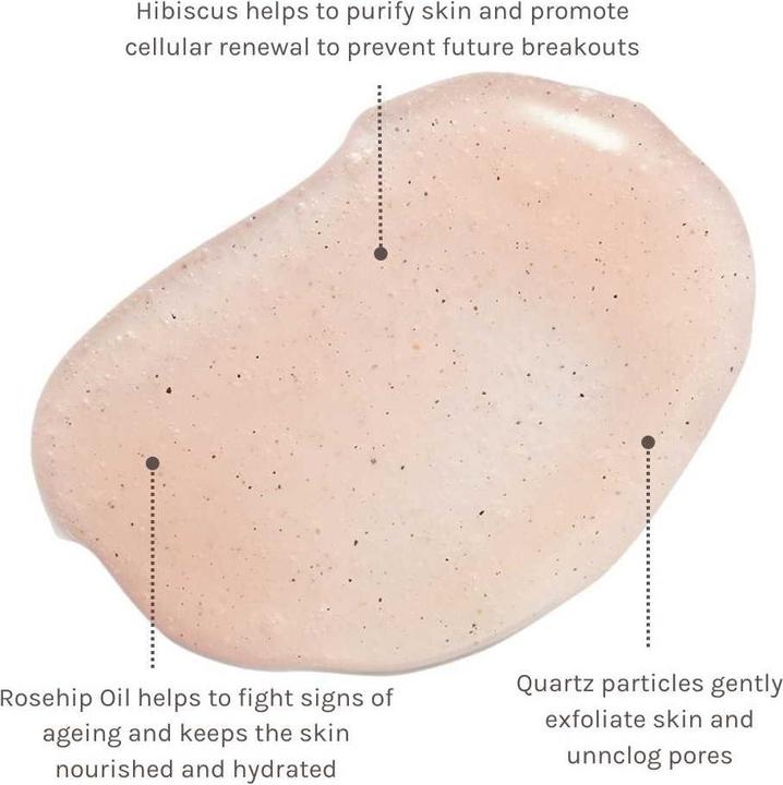Actual product image Evolve Natural Rose Quartz Facial Polish 2 fl oz 60 mL (Cleaning cloths, 60 ml)