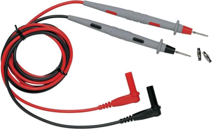 Pomona Multimeter-Messleitungssatz mit Adapter, 1.22m, Schwarz, grau, rot, Messing, vernickelt