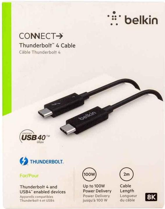 Image du produit Belkin USB C (Thunderbolt 4) - USB-C (Thunderbolt 4) (2 m, USB 4.0)