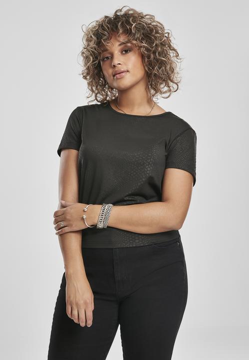 Actual product image Urban Classics Ladies Stretch Pattern Cropped Tee (XL)