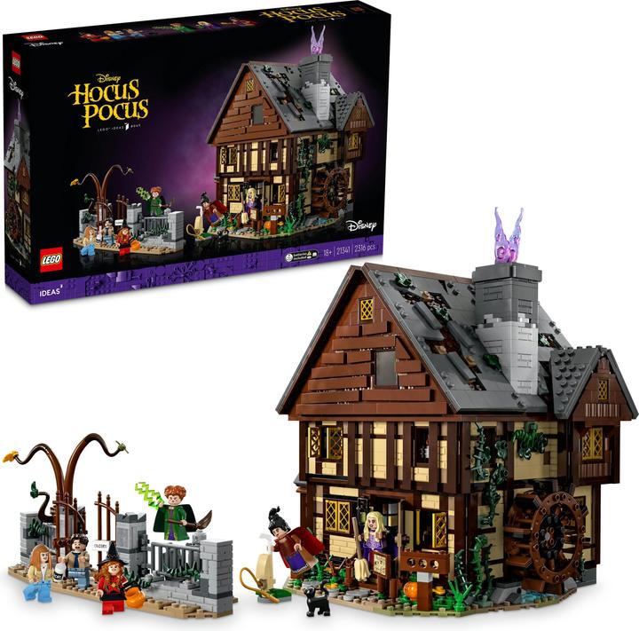 Actual product image LEGO Disney Hocus Pocus: The Sanderson Sisters' Cottage (21341, LEGO Ideas, LEGO Rare Sets)