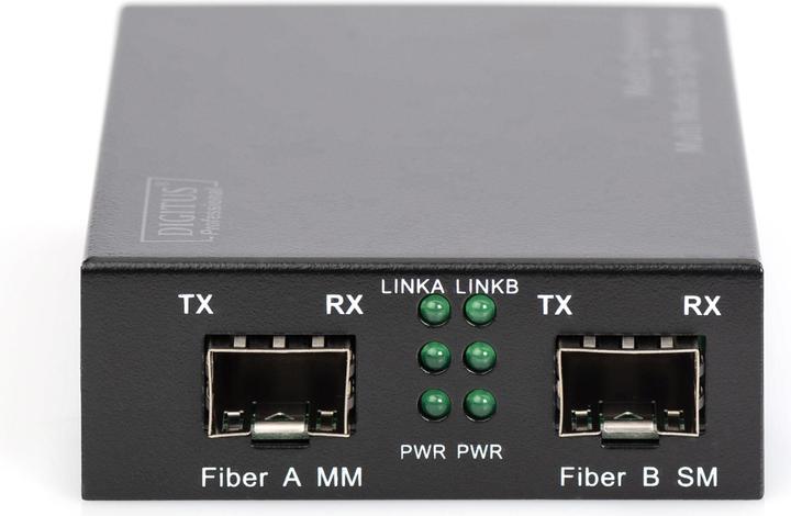 Immagine prodotto Digitus Gigabit Multimode a Singlemode Media Converter SFP a SFP 155Mbps 1.25Gbps 850nm 1310nm MM 1310...
