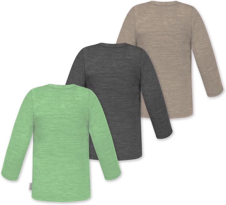 Actual product image Normani 3-pack baby merino longsleeve "Taupo" - 9475 (62)