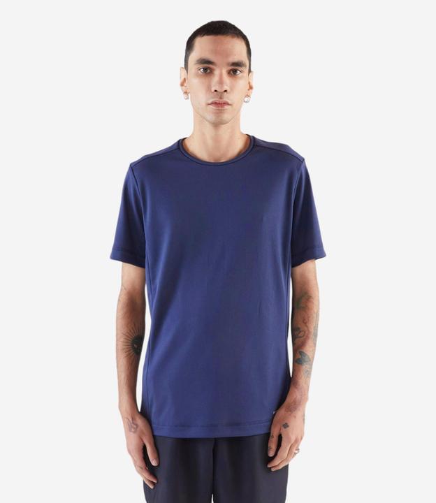 Decathlon Laufshirt kurzarm Herren atmungsaktiv - Run 100 Dry dunkelblau