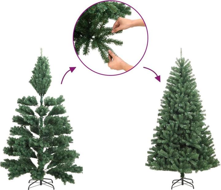 Actual product image VidaXL Künstlicher Weihnachtsbaum Tannenbaum Christbaum Schlank 300 LEDs 210cm (210 cm)