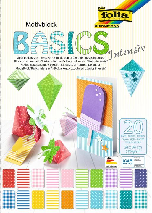 Image du produit Folia Bloc de motifs (270 g/m², 20 x)