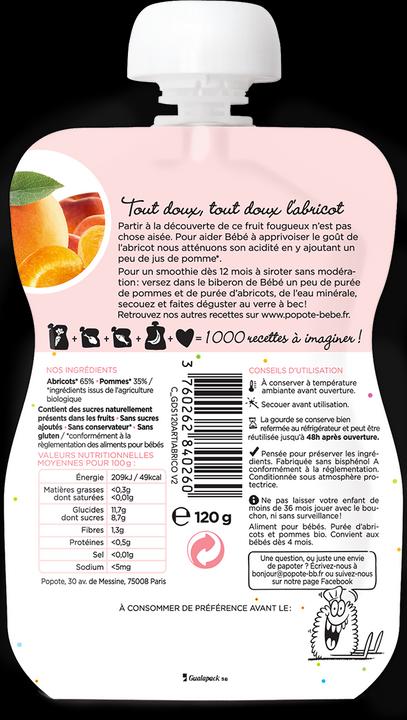 Image du produit Popote Quetschie Aprikose BIO (120 g)