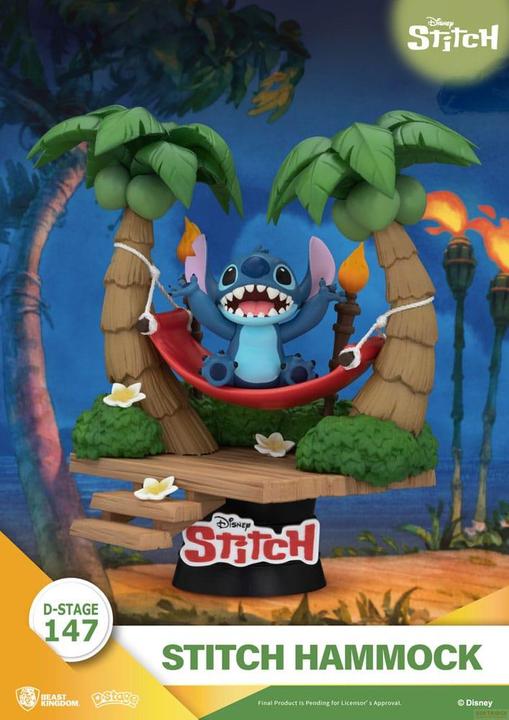 Produktbild Beast Kingdom Lilo & Stitch D-Stage PVC Diorama Stitch Hammock 13 cm