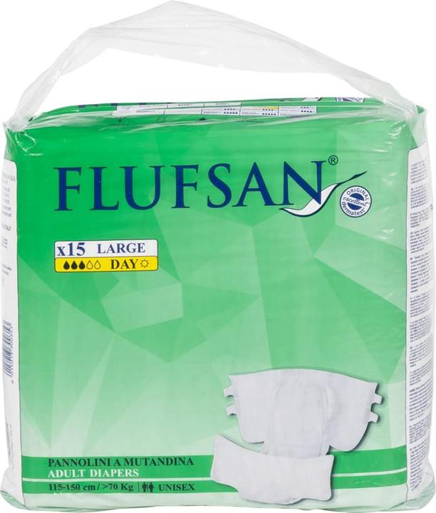 Actual product image VidaXL Flufsan disposable nappies for adults 15 pcs. Size (15 x, L)