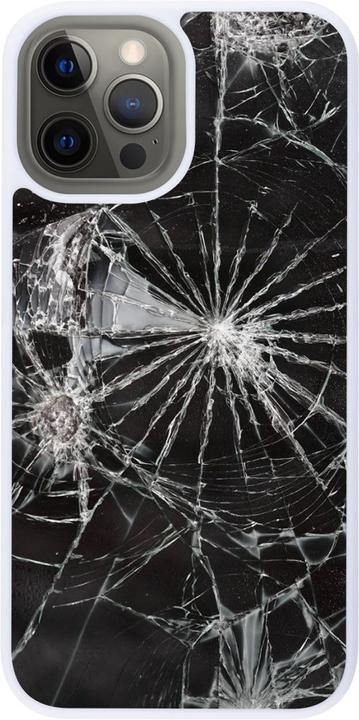 Produktbild PhoneLook Hülle Silikon weiss Broken Screen (Apple iPhone 12 Pro Max)
