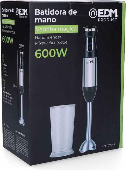 Actual product image EDM Handrührgerät 07645 Schwarz Silberfarben 600 W (600 W)