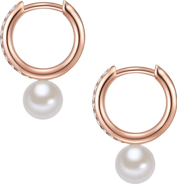 Produktbild Valero Pearls Damen Sterling Silber Zirkonia Süsswasser-Zuchtperle roségold - 11884 (925er Silber)