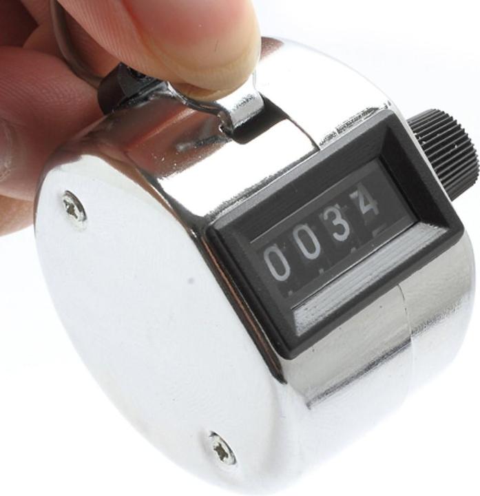 Produktbild Stride Metall Handzähler Schritt Zähler Counter Klicker für Sport / Schule / Veranstaltungen - Silber