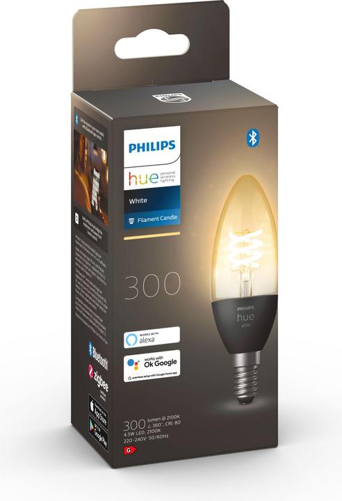 Actual product image Philips Hue White (E14, 4.50 W, 300 lm, 1 x, G)