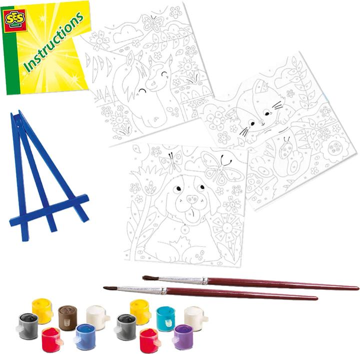 Image du produit Ses Peinture par numéros sur toile - Animaux de compagnie