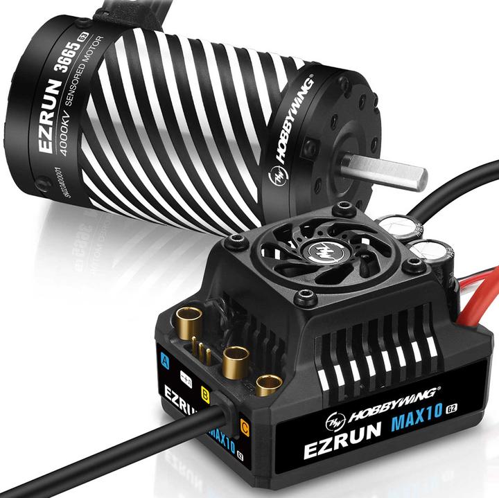 Hobbywing Ezrun MAX10 G2 140A Combo with 3665SD-4000kV 5mm shaft