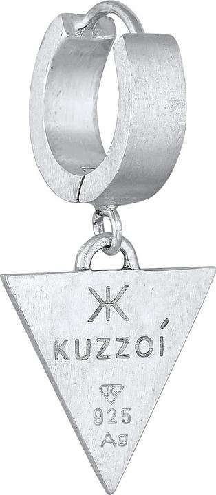 Actual product image Kuzzoi Earrings Single Creole Triangle Matt 925 Sterling Silver (925 sterling silver)