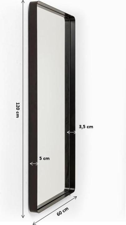 Produktbild Kare Design Spiegel Shadow Soft Schwarz 120x60cm (60 x 120 cm)