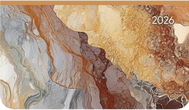 Produktbild Alpha Edition Ladytimer Pad Marble 2026 - Taschen-Kalender 15,6x9 cm - Fliesen - Weekly - 128 Seiten - Notiz-Buch (Deutsch)