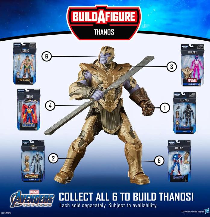 Actual product image Hasbro Avengers Endgame Marvel Legends Thanos Series Captain America Action Figure (Endgame)