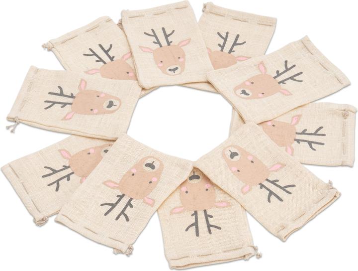 Produktbild Folia 10 Nikolausbeutel Rentier klein (Geschenktüte, 10 x)