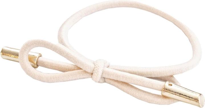 Corinne World - Hair Tie Bow Metal Plain Cream (Haargummi)