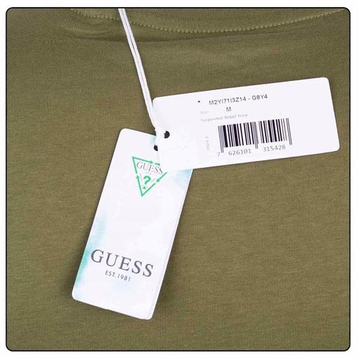 Guess Herren T-Shirt Cn Ss Original Logo Grün XL (XL)