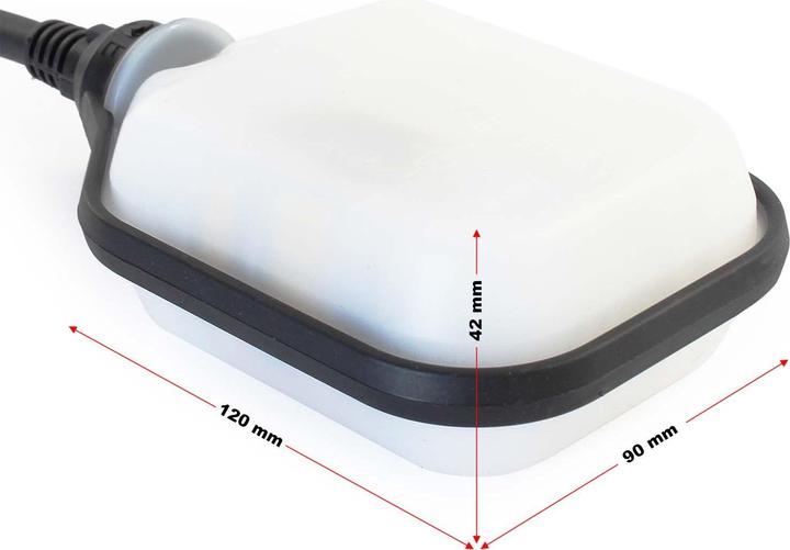 Produktbild XPOtool Aquastop Schwimmerschalter Teiche 5m Kabel Überlaufschutz schwarz-weiss