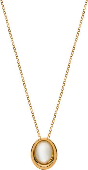 Natsumi Schmuck Halskette Gelbgold 18K/750 Anker Perlmutt 45cm (750/18 K Gelbgold)