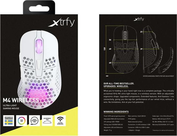 Image du produit CHERRY xtrfy M4 sans fil RGB (Sans fil)