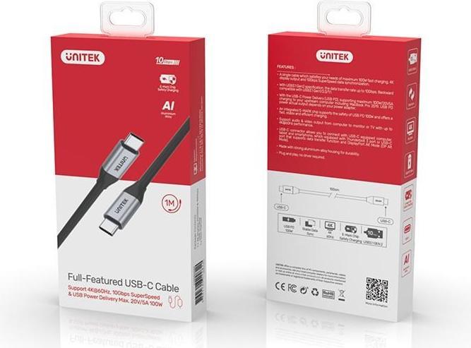 Image du produit Unitek C14082ABK (1 m, USB 3.2 Gen 2)