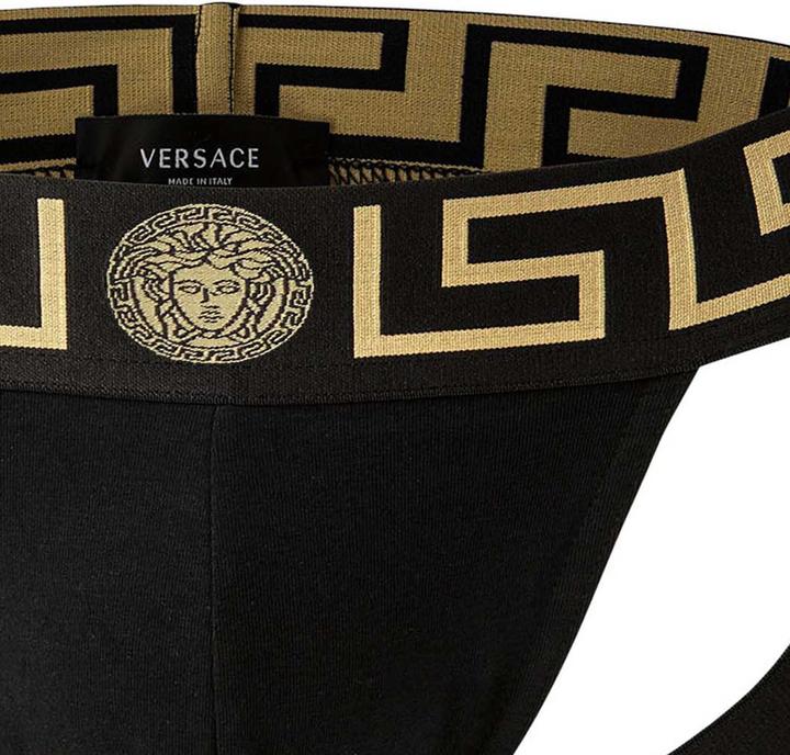 Immagine prodotto Versace Underpants Jock Strap Jersey Topeka Bi-Stretch Cotton Organic New Logo (L, Confezione singola)