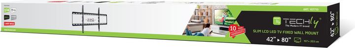 Image du produit Techly Support mural pour LCD TV LED 42"-80",Slim fix, noir (Mur, 80", 60 kg)