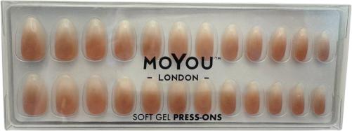 Actual product image MoYou London Soft Gel Press-Ons Bare Minimum Short Almond (Artificial nails)