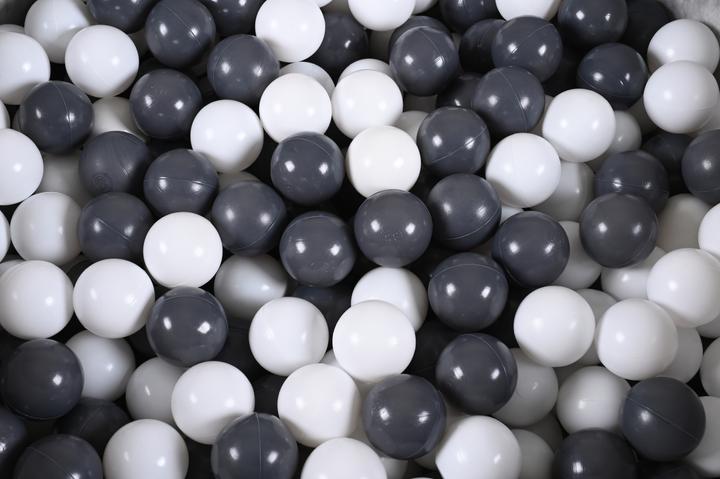 Actual product image Knorrtoys Bällebad soft - "Grey white clouds" - 300 balls grey/creme (ca. 6cm Durchmesser)