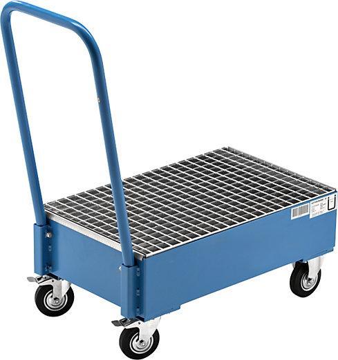 Produktbild eurokraft basic Fahrbare Auffangwanne aus Stahlblech (320 kg)