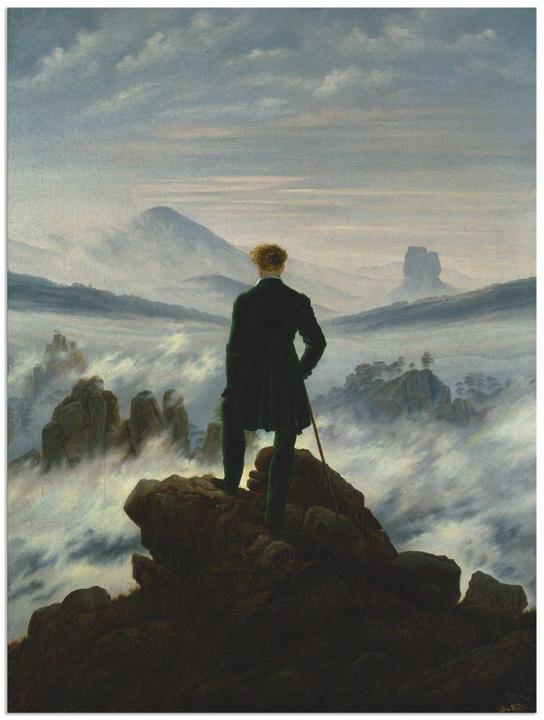Actual product image Artland Poster The Wanderer above the Sea of Fog. Circa 1818 T6QN 45x60 cm (30 x 40 cm)