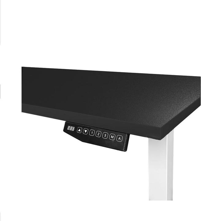 Actual product image Contini höhenverstellbarer Bürotisch 180 x 80 cm schwarz / Gestell weiss