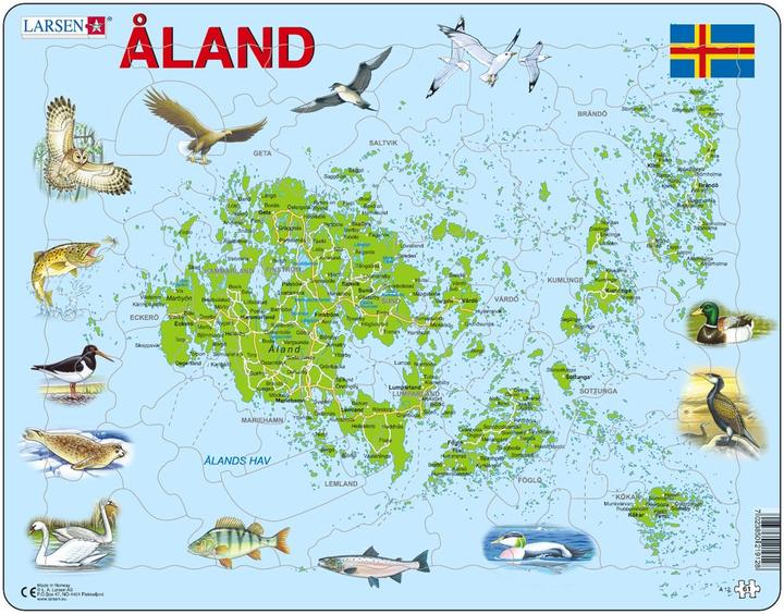 Actual product image Larsen Frame Puzzle - Åland Islands (61 pieces)