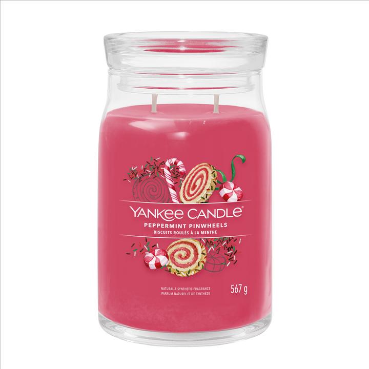Actual product image Yankee Candle Peppermint Pinwheels Signature Large Jar Scented Candle