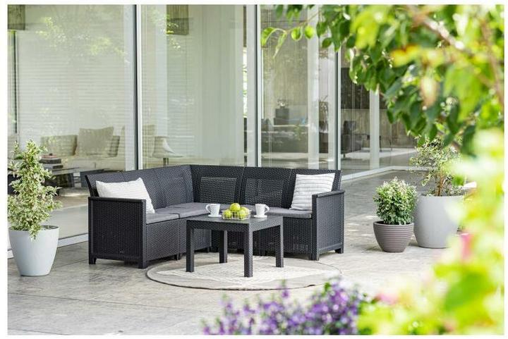 Image du produit Allibert Lounge d'angle Emma 5 places, Graphite