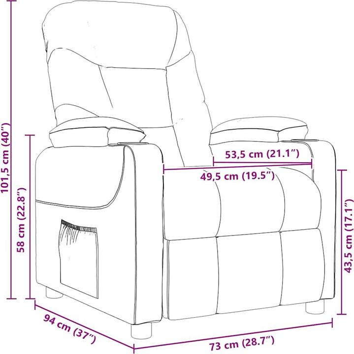 Actual product image VidaXL Elektrischer Massagesessel