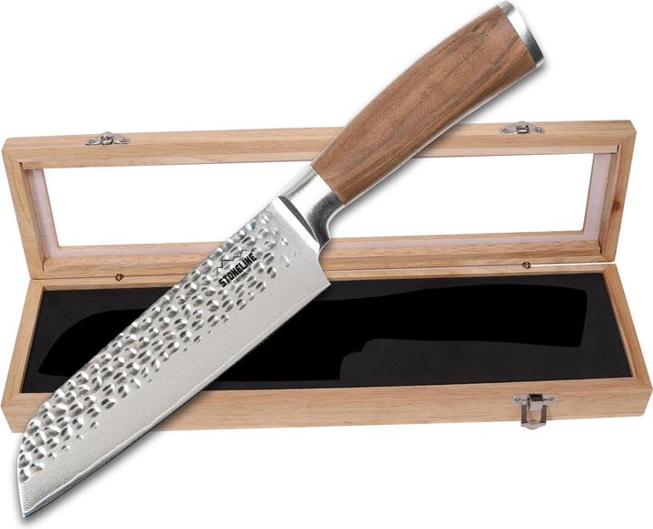 Actual product image Stoneline Hammerschlag Santoku knife 30.5 cm, Damascus steel (16.50 cm)