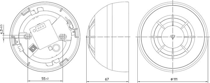 Actual product image Geze Smoke detector GC 152