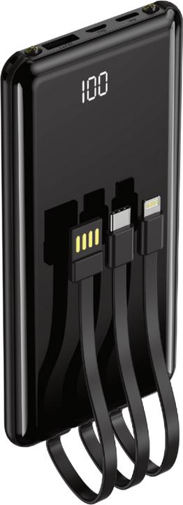 Produktbild Setty Powerbank 10000 mAh mit Kabeln PB-WK-101 schwarz (10000 mAh)