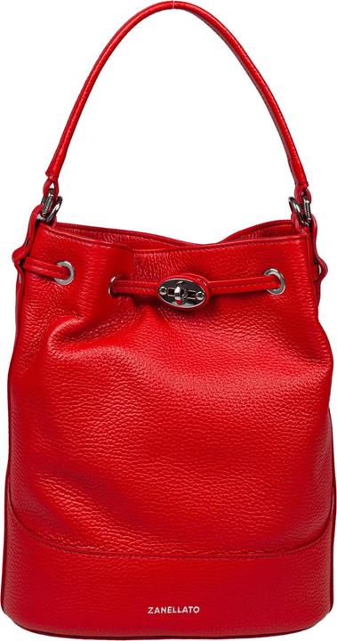 Produktbild Zanellato monda daily day s leather bucket bag red color
