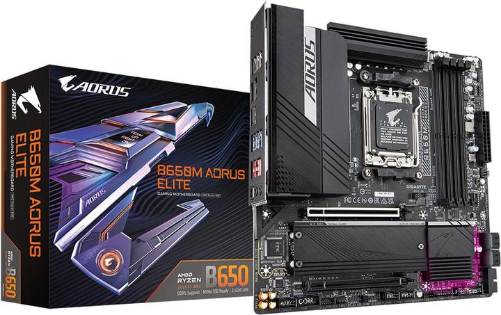 Actual product image Gigabyte B650M AORUS Elite (AM5, AMD B650, mATX)