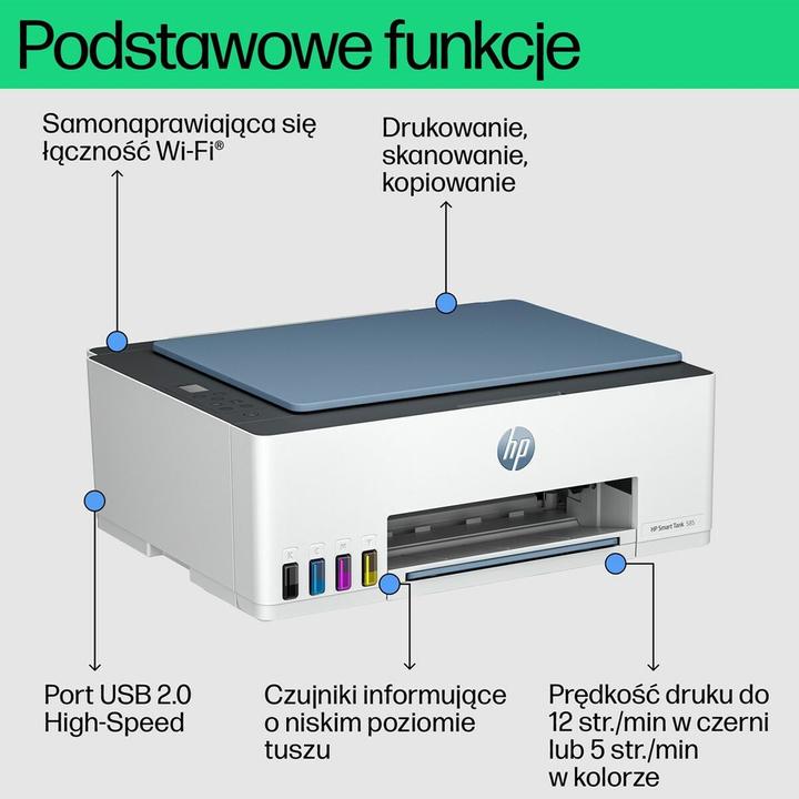 Actual product image HP Smart Tank 585 kolor WIFI (Thermal printing, Colour)